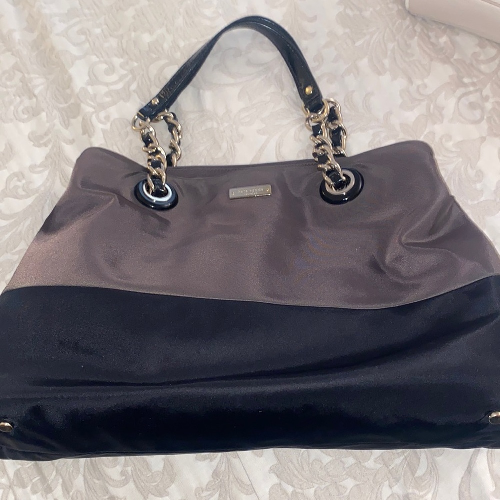 Kate spade nylon water resistant tote, brown and black